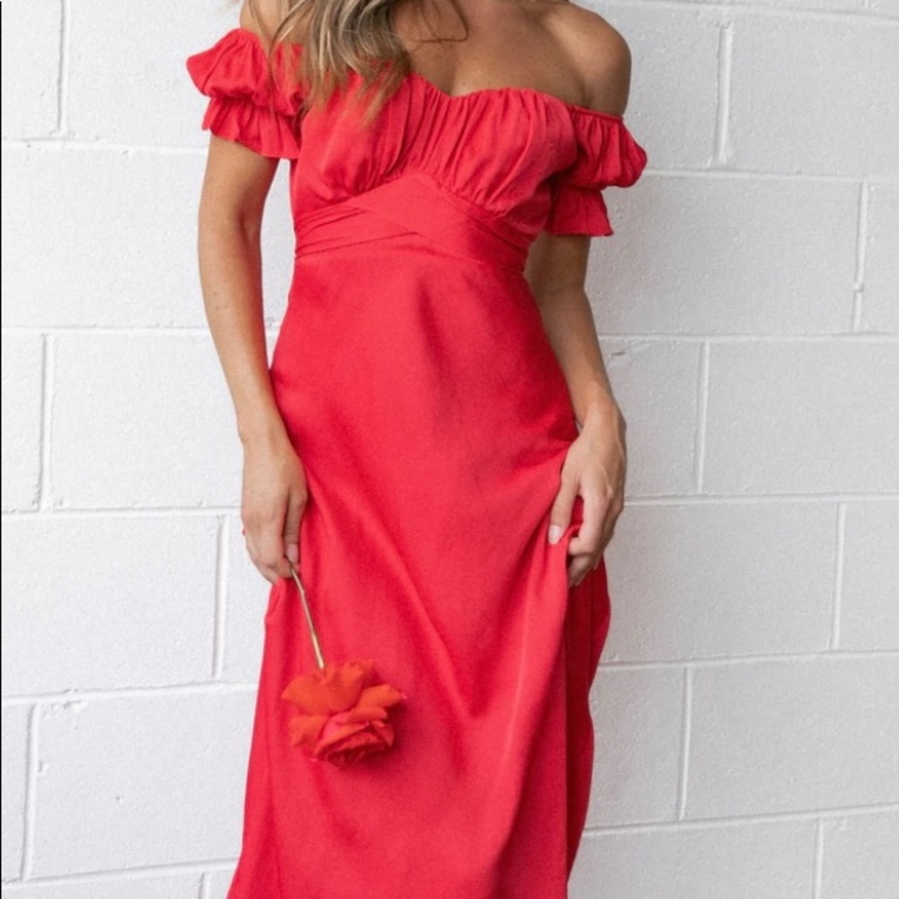 Petal and Pup Red Dress